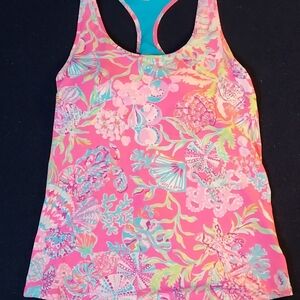 Colorful Floral Racerback Tank Top
